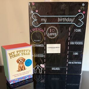 Puppy Milestone Board and Memory Book Set for Puppy’s First Year